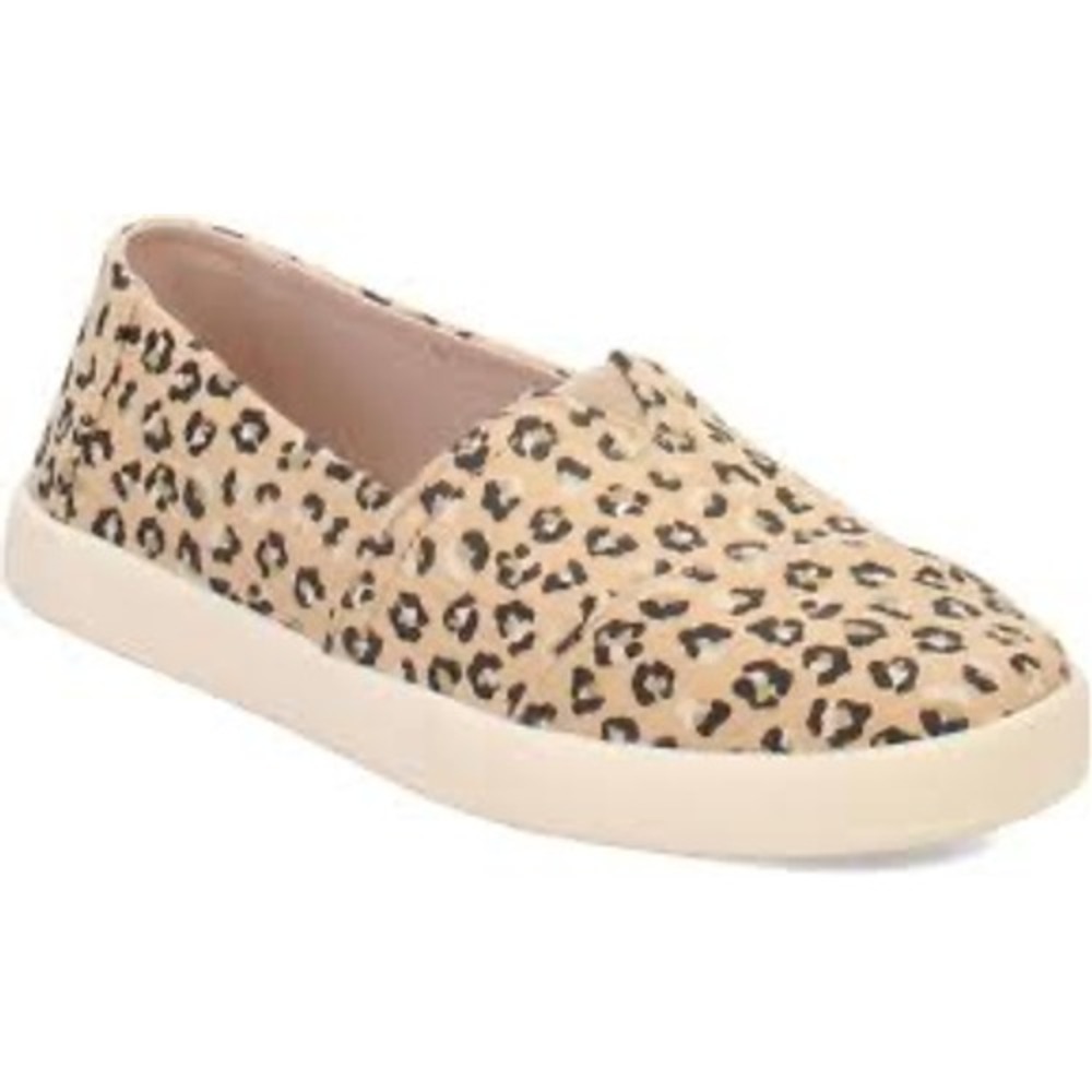 Toms Avalon animal print slip on loafers sneakers women's size 8 casual neutral